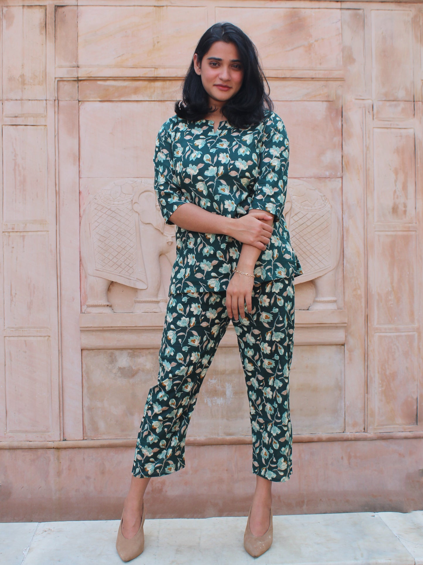 Green Floral Co-ord set