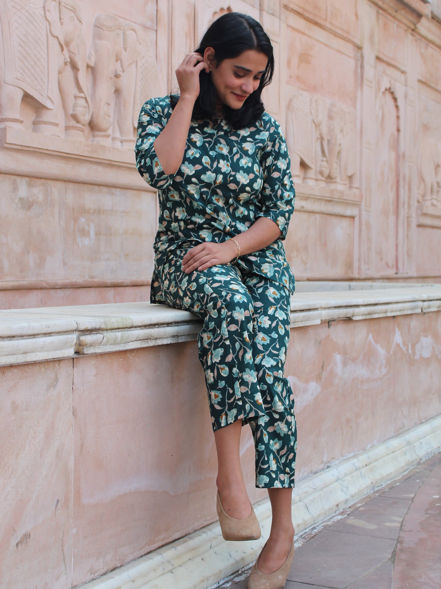 Green Floral Co-ord set