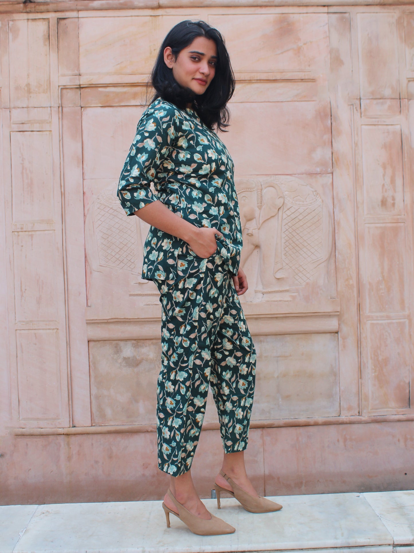 Green Floral Co-ord set