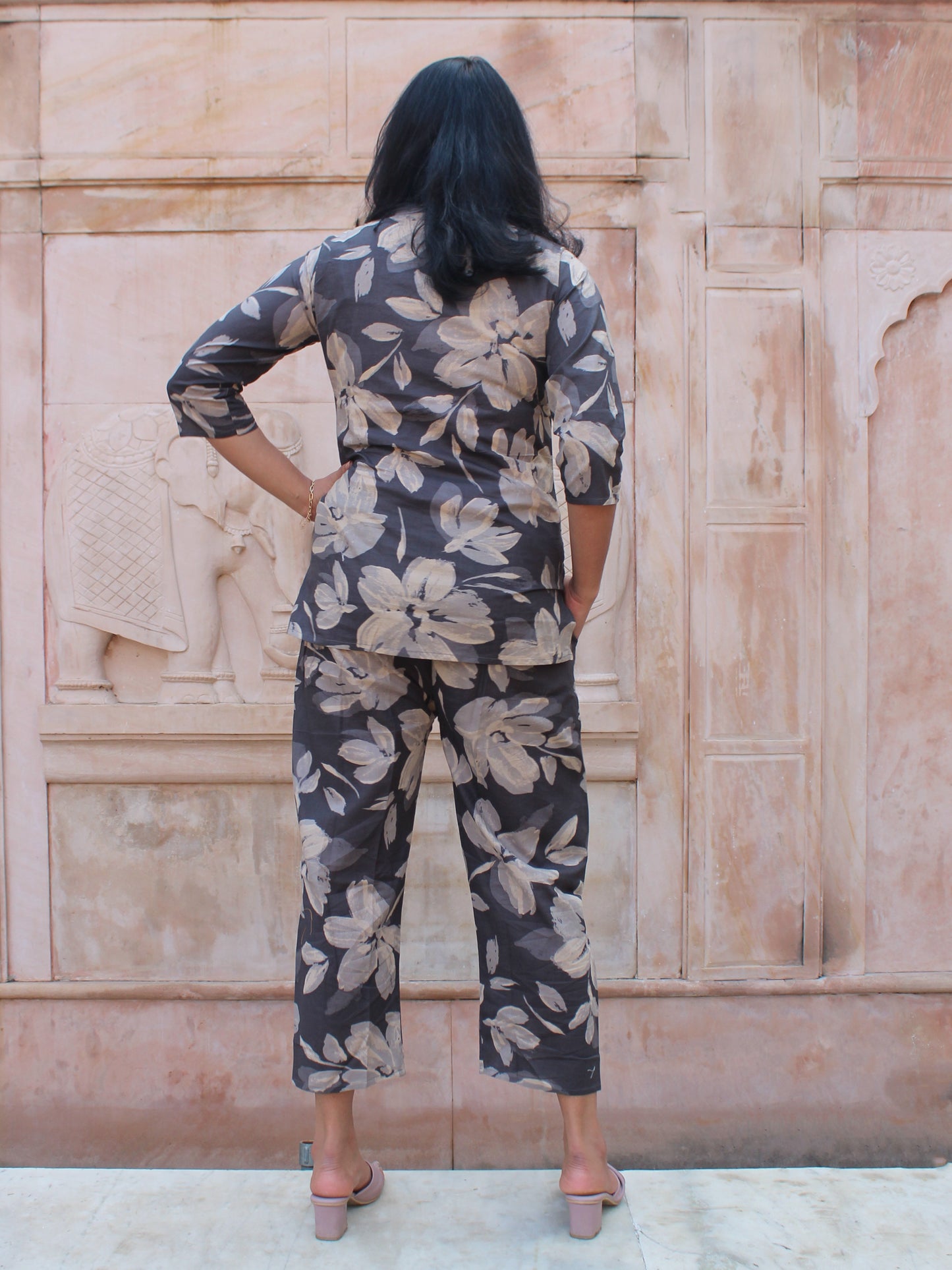 Brown Floral Co-ord set