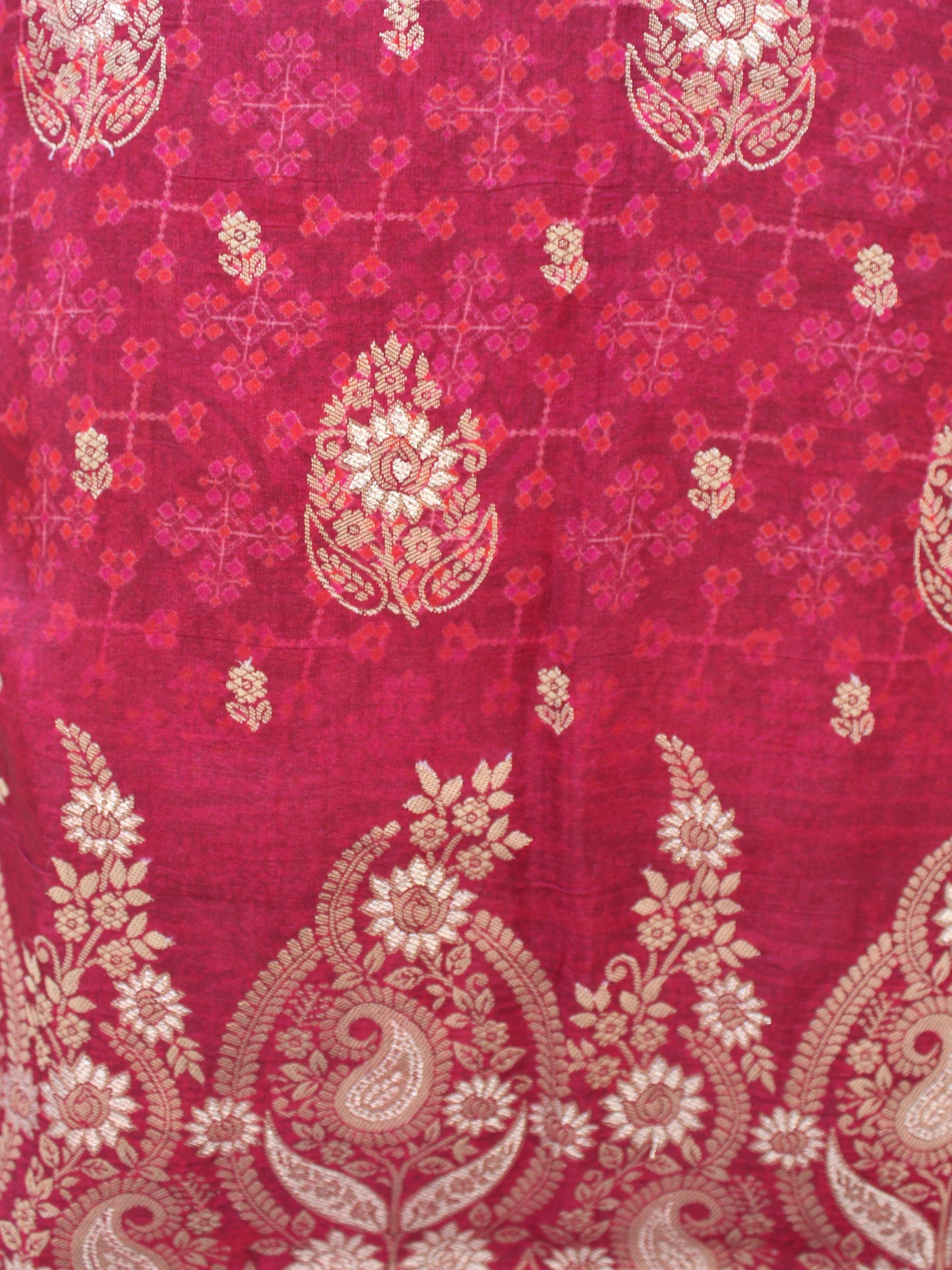 Festive Maroon Brocade Straight fit 3 Pc Kurta Set