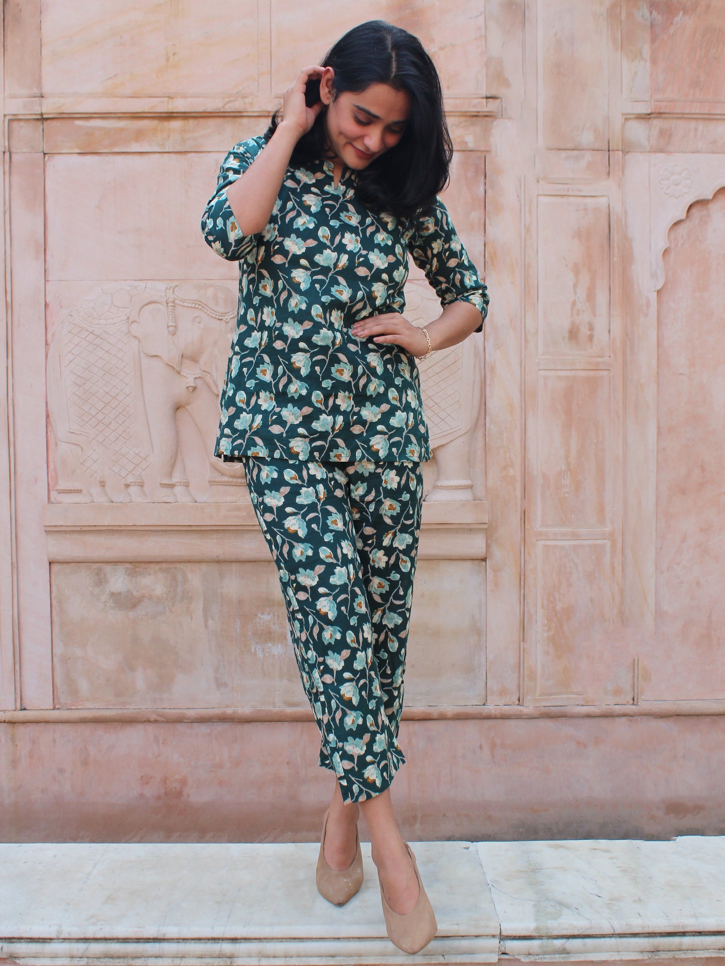 Green Floral Co-ord set